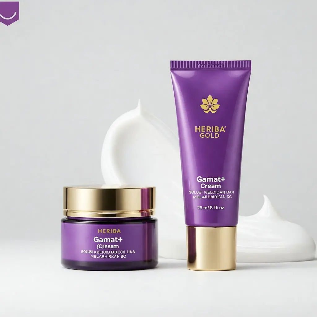 Heriba Gold Gamat+/Cream/Solusi Keloid dan Bekas Luka Melahirkan SC
