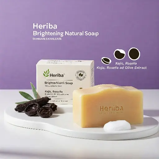 [HER-037] Heriba Brightening Natural Soap with Kojic, Rosella and Olive